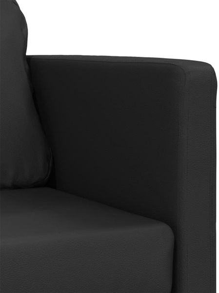 vidaXL Bodensofa mit Schlaffunktion Schwarz 112x174x55 cm Kunstleder 353973 Bild 8