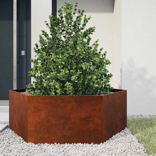 Pflanzkübel, Blumentopf, Hochbeet Rostig 138x120x45 cm Cortenstahl
