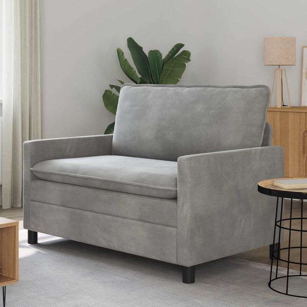 vidaXL Sofa Hellgrau 126 x 81 x 87,5 cm Samt 42028797