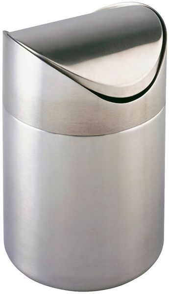 WENKO OTRANTO Kosmetikeimer 3 Liter, Silber, Edelstahl rostfrei