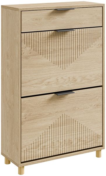 SoBuy FSR212-N Schuhschrank, , Melamin, Helle Eiche, 60 x 95 x 24 cm