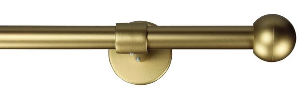 GARESA Gardinenstange BOLTI, Ø 16 mm, 1-läufig, Wunschmaßlänge, mit Bohren, verschraubt, Metall, Vorhanggarnitur, verlängerbar, Wandmontage, ohne Ringe