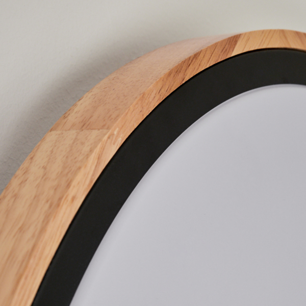 hofstein Deckenleuchte »Campertogno« Deckenlampe, Metall/Holz/Kunststoff, Natur/Schwarz/Weiß, 3000 Kelvin, (44cm), 2300 Lumen, 1xLED 24 Watt Bild 7