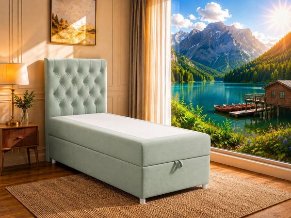 Best for Home Boxspringbett Trinity K-14 Boxspringbett mit Bettkasten & Bonnell-Federkern (Einzelbett, Polsterbett gepolstertes Kopfteil, Jugendbett, Kinderbett, 3-St, 70x200 80x200 90x200 100x200 cm), Handwerksqualität, TOP Preis-Leistungs-Verhältnis