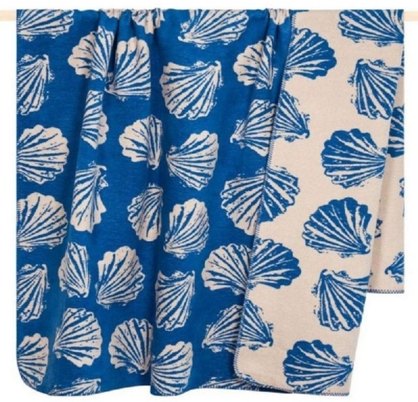 pad Wohndecke, Mischgewebe, 150x200 cm, Shell Muschel Blau Bild 2
