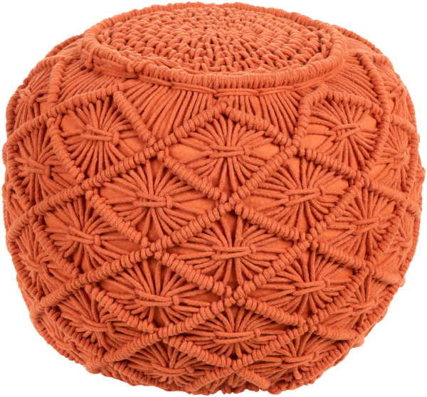 Pouf BERKANE Orange Baumwolle 40 cm 40 cm