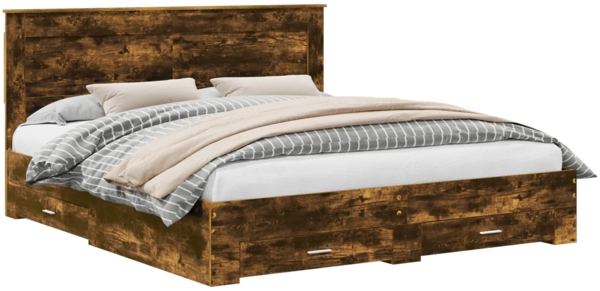 vidaXL Bettgestell mit Schubladen mit Kopfteil Holzwerkstoff 3410293