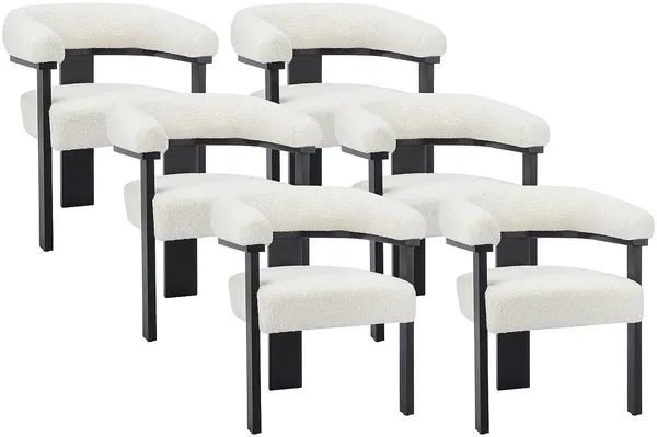 Vente-unique - LIVELIA Stuhl Stoff SchwarzWeiß - B 60 cm x H 78 cm x L 64 cm