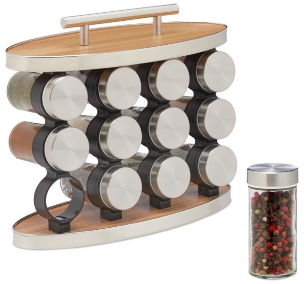 Gewürzregal mit 12 Gewürzgläsern 10043587