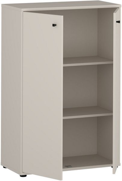Forte TEMPRA 2 Kommode 70 80, Moderne Kommode 2-türig, Schlafzimmer, Wohnzimmer, Holzwerkstoff, Büro, Kaschmir|Beige, 73,7 cm breit x 111,1 cm hoch x 34,8 cm tief Bild 4