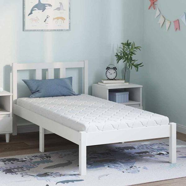 vidaXL Matratze Weiß 80 x 160 cm Jacquard-Stoff 4106378