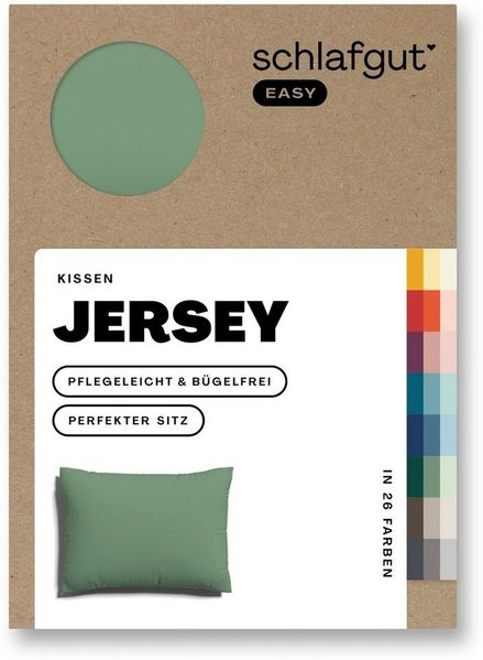 Schlafgut 'Easy' Kissenbezug, Jersey, Green Mid, 70x90 cm Bild 3
