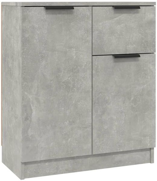 2 Stk. Sideboards, Kommoden Betongrau 60x30x70 cm Holzwerkstoff