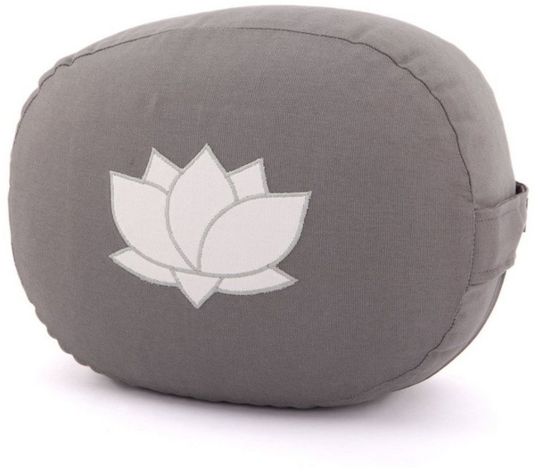 bodhi Meditationskissen Meditationskissen OVAL mit Lotus Stickerei