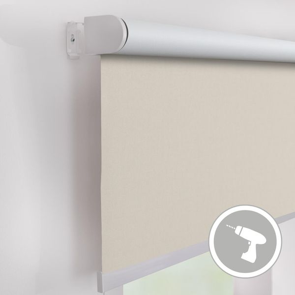 Lichtblick Sonnenschutzsysteme GmbH Bluetooth-Rollo Palermo 65 cm x 190 cm (BxL) Beige Verdunkelnd & Thermofuntion; Klemm- und schraubbar; Motor per App oder manuell steuerbar Bild 5