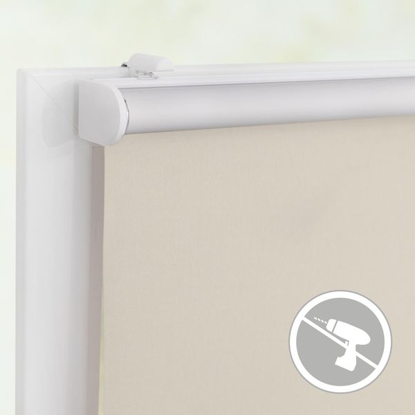 Lichtblick Sonnenschutzsysteme GmbH Bluetooth-Rollo Palermo 65 cm x 190 cm (BxL) Beige Verdunkelnd & Thermofuntion; Klemm- und schraubbar; Motor per App oder manuell steuerbar Bild 4