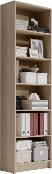 Regal >Lissy< in Sonoma-Eiche - 60x202x28cm (BxHxT) Bild 2