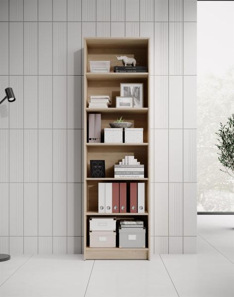 Regal >Lissy< in Sonoma-Eiche - 60x202x28cm (BxHxT) Bild 4