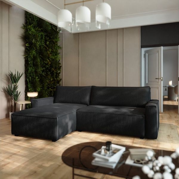 Masseno Ecksofa BESMIR mit Schlaffunktion L-Form, Sofa mit Bettkasten