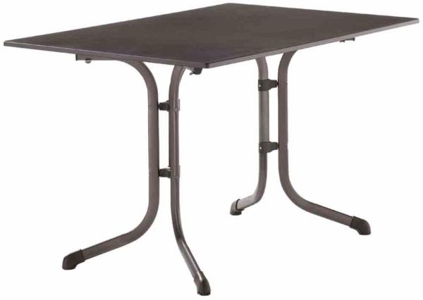Sieger Boulevard Boulevard-Klapptisch mit vivodur® Tischplatte, Stahl Eisengrau, 120 x 73 x 80