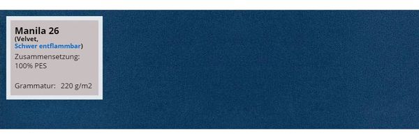 Boxspringbett Sauro Gold für Wandpaneel, Blau, 160x200 cm Bild 2