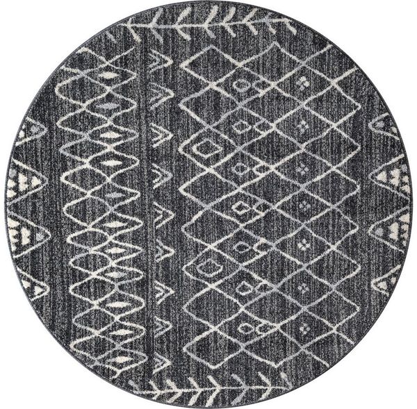 Sanat Teppich Boho 8200, rund, Höhe: 10 mm, Kurzflor, robust, Boho, Scandic, für Fussbodenheizung geeignet