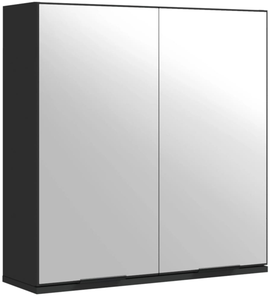 vidaXL Spiegelschrank Schwarz 64x20x67 cm Holzwerkstoff 833560