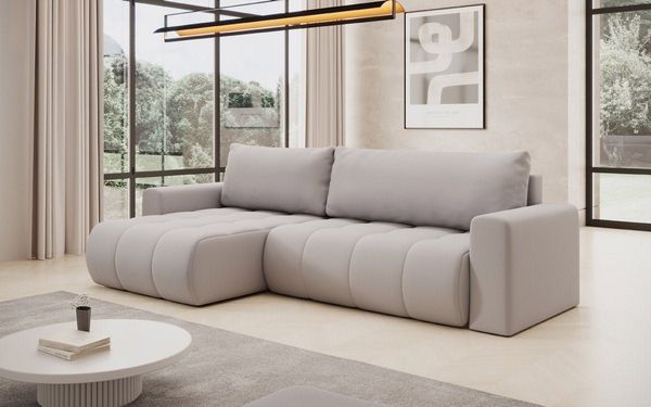 Luxusbetten24 Schlafsofa Designer Sofa Venezia, mit Schlaffunktion und Stauraum