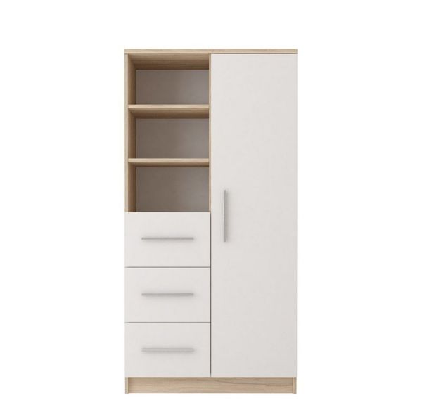 MOEBLO Kleiderschrank Marsala 05 (80cm, 1 Tuer, Schublade, Vitrine) (B x H x T): 80x160x40 cm
