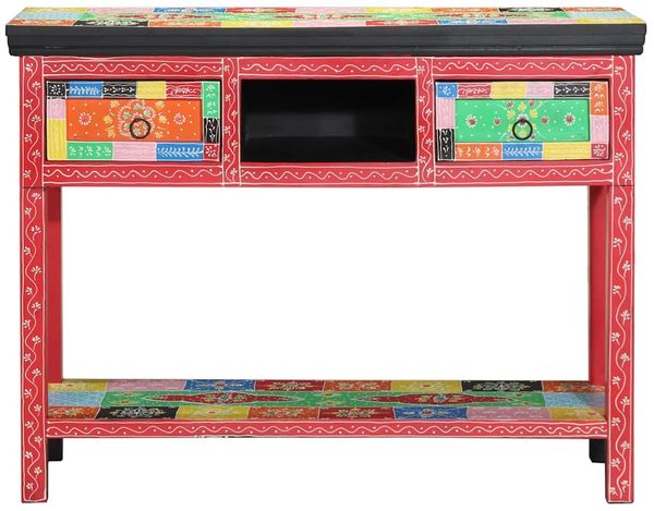 Konsolentisch, Beistelltisch, Konsole mit Schubladen Mehrfarbig 100 x 30 x 77 cm