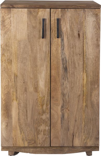 Barschrank OSKAR - Mangoholz Braun 122x46x74cm | Weinschrank Kaffeetresenschrank Bild 2