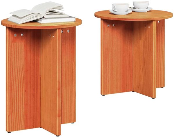 Couchtisch, Sofatisch 2 pcs Wachsbraun Bild 3