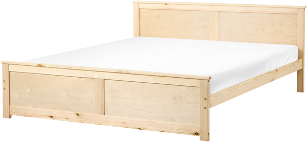 Bett mit Lattenrost Kiefernholz DAUPHIN 180 x 200 cm Hellbraun