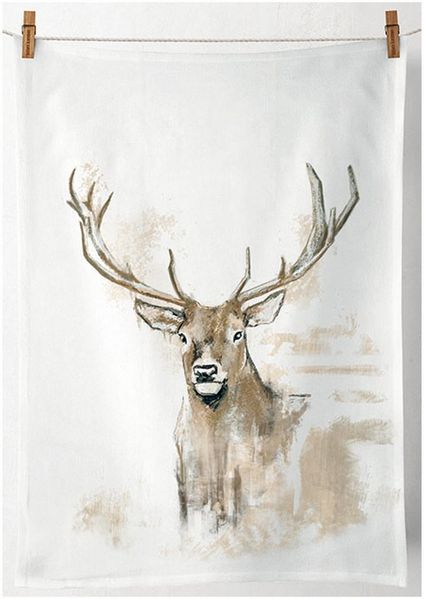 Ambiente® Geschirrtuch Antlers, (1-tlg, 1-teilig), Geschirrtücher ca. 50x70cm Baumwolle