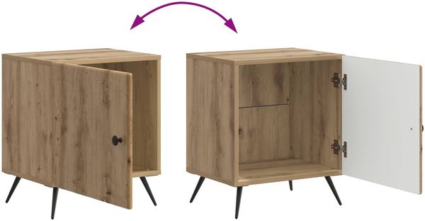 vidaXL Nachttisch Artisan-Eiche 43 x 34,5 x 50 cm Holzwerkstoff 895503 Bild 9