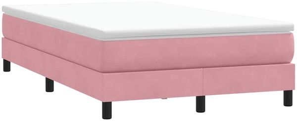 vidaXL Boxspringbett ohne Matratze Rosa 120x210 cm Samt 3315824