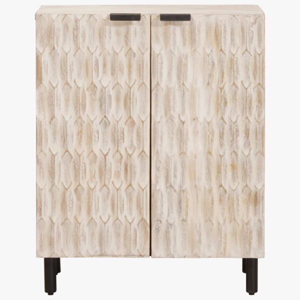 vidaXL Sideboard Weiße gewaschene Oberfläche 60 x 33 x 75 cm 4017866 Bild 3