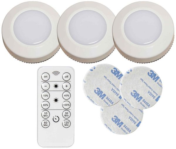 STAR TRADING LED Nachtlicht, Dimmfunktion, LED, warmweiß, Push Leuchten mit Fernbedienung Timer Dimmer
