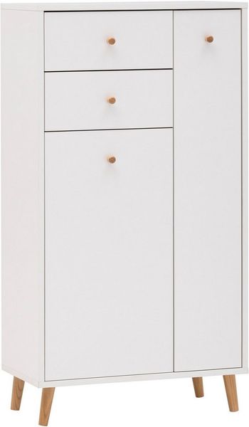 Schildmeyer Bjarne Highboard 160910, weiß matt, 60,2 x 33 x 103,4 cm