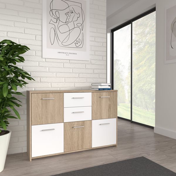 Forte Möbel Sideboard, Kommode, Eiche Sägerau