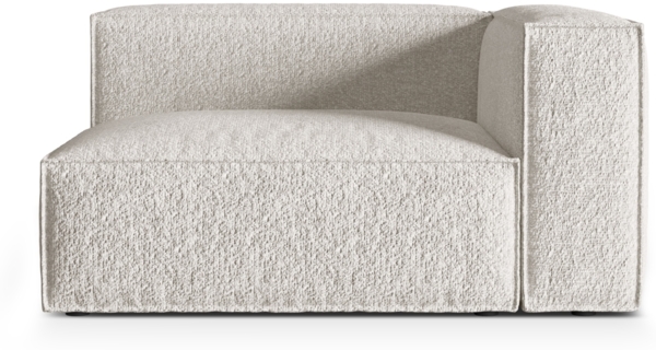 Micadoni Eckmodul Nuria 2-Sitzer Rechts Boucle Grau Beige Melange