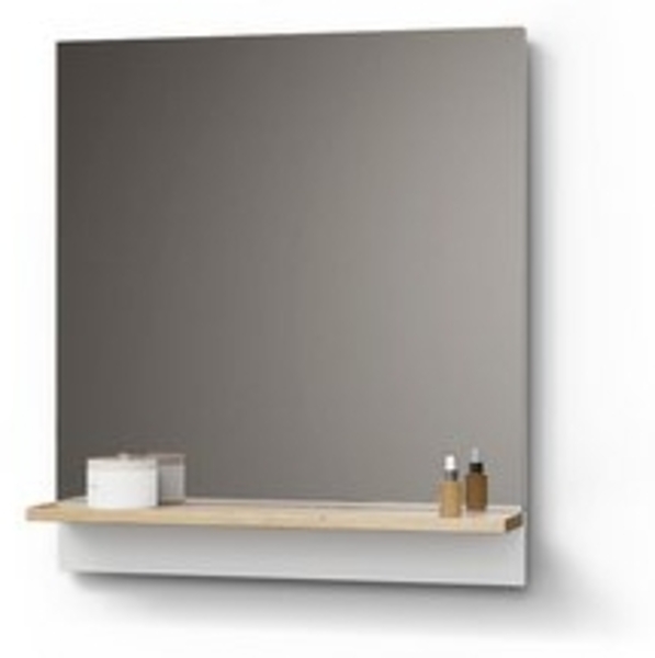 Livinity® Badezimmerspiegelschrank Timavo, Weiß/Artisan-Eiche, 60x67 cm mit Regal Bild 6