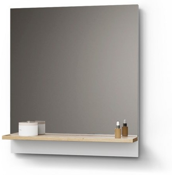 Livinity® Badezimmerspiegelschrank Timavo, Weiß/Artisan-Eiche, 60x67 cm mit Regal Bild 4