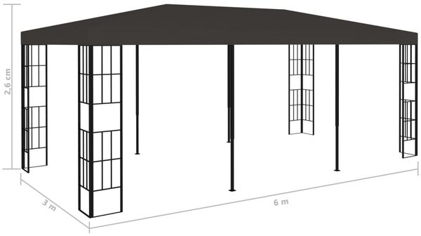 vidaXL Pavillon 3x6 m Anthrazit 47986 Bild 7