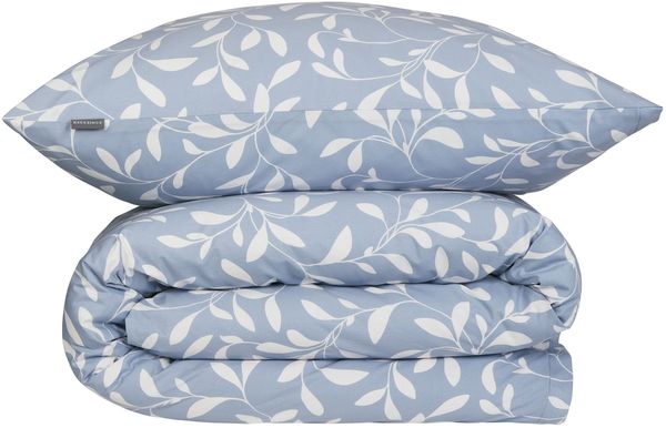 Schiesser Bettwäscheset Liliebeth - Renforcé - 2-teilig - 135 x 200 cm - Hellblau