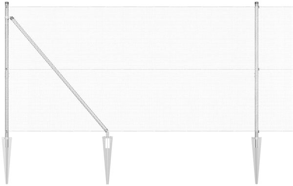vidaXL Schweißdrahtzaun mit Spikes 25 x 1,2 m Verzinkter Stahl Silber 3351965 Bild 2