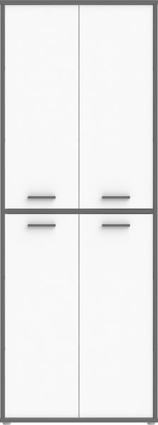Büroschrank Keflavik White-Uni Wolfram grey