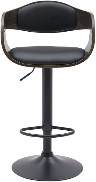 CLP Barhocker Kingston höhenverstellbar drehbar mit schwarzem Metallgestell,schwarz/grau Kunstleder Bild 3