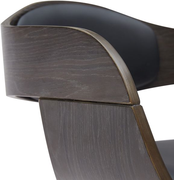 CLP Barhocker Kingston höhenverstellbar drehbar mit schwarzem Metallgestell,schwarz/grau Kunstleder Bild 7