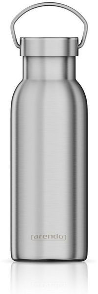 Arendo Isolierflasche Edelstahl Thermosflasche 500ml, doppelwandig, Griff an der Oberseite, Thermo Trinkflasche, BPA-frei, auslaufsicher, hält 24h kühl & 12h warm